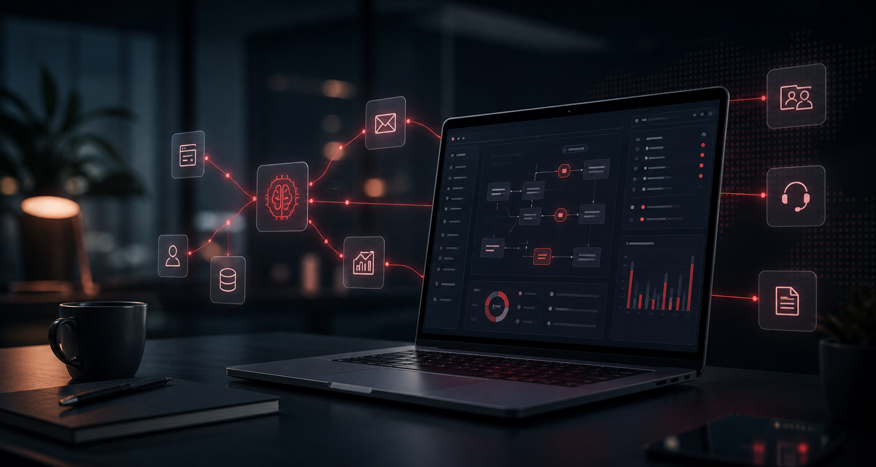 AI automatizační workflow dashboard